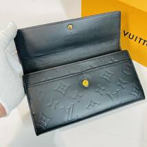 【極美品！人気のブラック】1円 ルイヴィトン ポルトフォイユサラ 男女 ヴェルニ 長財布 LOUIS VUITTON モノグラム4L21_画像7