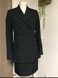 M размер (2 надпись ) костюм с дополнением длинный жакет незначительный ткань summer костюм чёрный двойной кнопка NICE CLAUP Nice Claup 