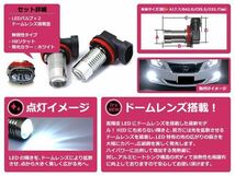 メール便送料無料 LED フォグランプ パレット MK21S LEDバルブ ホワイト 6000K相当 H8 正面集中発光_画像2