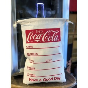 送料140円　Coca-Cola 巾着 ナチュラル Mサイズ　コカ・コーラ　COKE