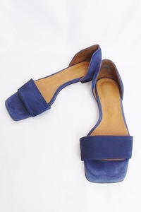 UNTITLED Untitled Flat sandals suede 23 1/2 navy 