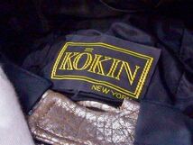 KOKIN　NEW YORK　レザー　キャスケット　ハット メタリック_画像6