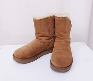 UGG UGG WFLORENCEf Lawrence mouton short boots USA:6 beige Brown 