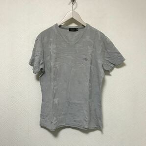 本物エポカウオモEPOCA UOMOコットンVネック迷彩柄半袖TシャツトレーナーメンズアメカジサーフミリタリービジネススーツXLグレー50