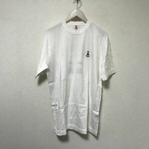 本物ピッコーネPICONEコットンロゴ刺繍プリントデカビッグ半袖TシャツメンズアメカジサーフミリタリービジネススーツXL白ホワイトO日本製