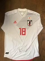 ★【非売品】日本代表2018 アウェイ長袖18番 橋本選手オーセンティック O　★_画像2