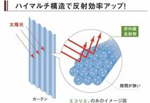 【在庫限り】レースカーテン ミラー UVカット テイジンエコリエ 保温 遮熱 既製品 幅100cm丈265cm 2枚 1組 日本製_画像5