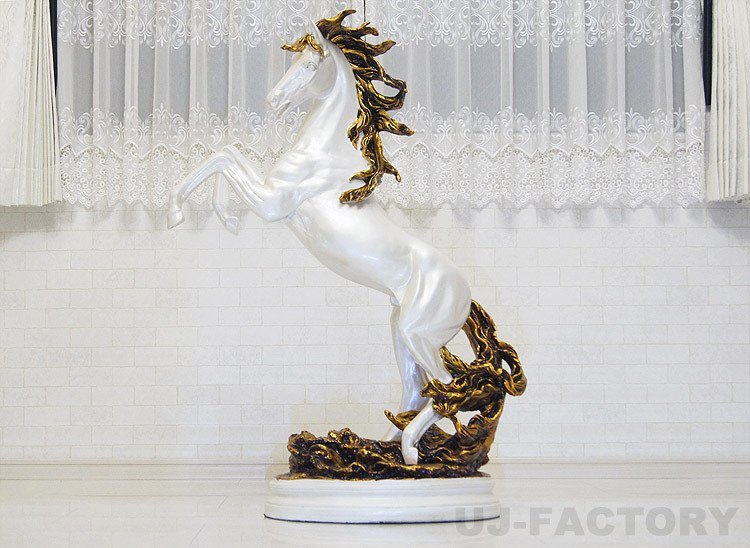 [Ready to ship!]★Feng Shui/Lucky Charm Recommended for interior decoration/Total height 1030mm♪ Symbol of leap forward Prancing Horse/Pearl Hoyt, artwork, sculpture, object, western sculpture