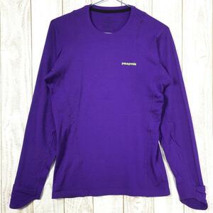 MENs XS パタゴニア メリノ クルー ロングスリーブ Merino Crew Long Sleeve PATAGONIA パープル系