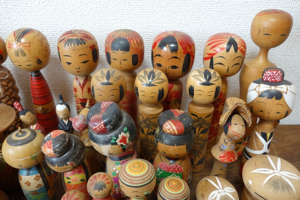 昭和レトロ お土産こけしまとめて76体 民芸品 郷土玩具 人形 温泉 土産