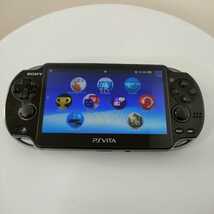 PS Vita PlayStation Vita (プレイステーション ヴィータ) 3G/Wi-Fiモデル クリスタル・ブラック (PCH-1100 AA01)_画像1