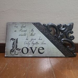 ウエルカムボード おしゃれ インテリアボード 木製アンティークボード グアム購入 木彫 アートボード