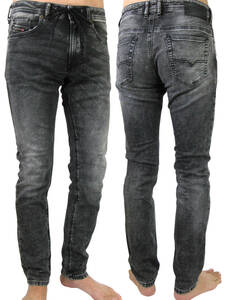 新品 直輸入 DIESEL JoggJeans ジョグジーンズ iSKO社製生地 スリムスキニー 柔らかブラックジーンズ W28インチ THOMMER-Y-NE 009KC