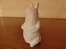 ◆作家物 土鈴 新品 白兎 うさぎ 干支 卯 ｒａｂｂｉｔ 縁起 G◆_画像3