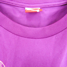 プーマ 半袖Tシャツ フロントロゴ クルーネック スポーツウェア トップス レディース Sサイズ パープル PUMA_画像3