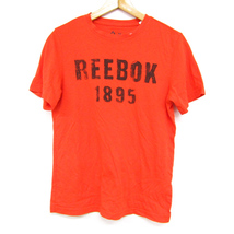 リーボック 半袖Ｔシャツ ロゴ ラウンドネック 無地 トップス スポーツ メンズ Mサイズ レッド Reebok_画像1