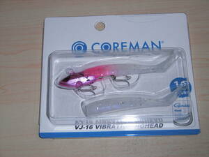コアマン　VJ-16 バイブレーションジグヘッド　#064 ピンクヘッド/ケイムラパール