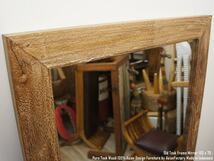 オールドチーク無垢材 姿見鏡 150cm×70cm 全身ミラー アジアン家具 古材 チーク材 木製フレーム 天然木 バリ家具_画像4