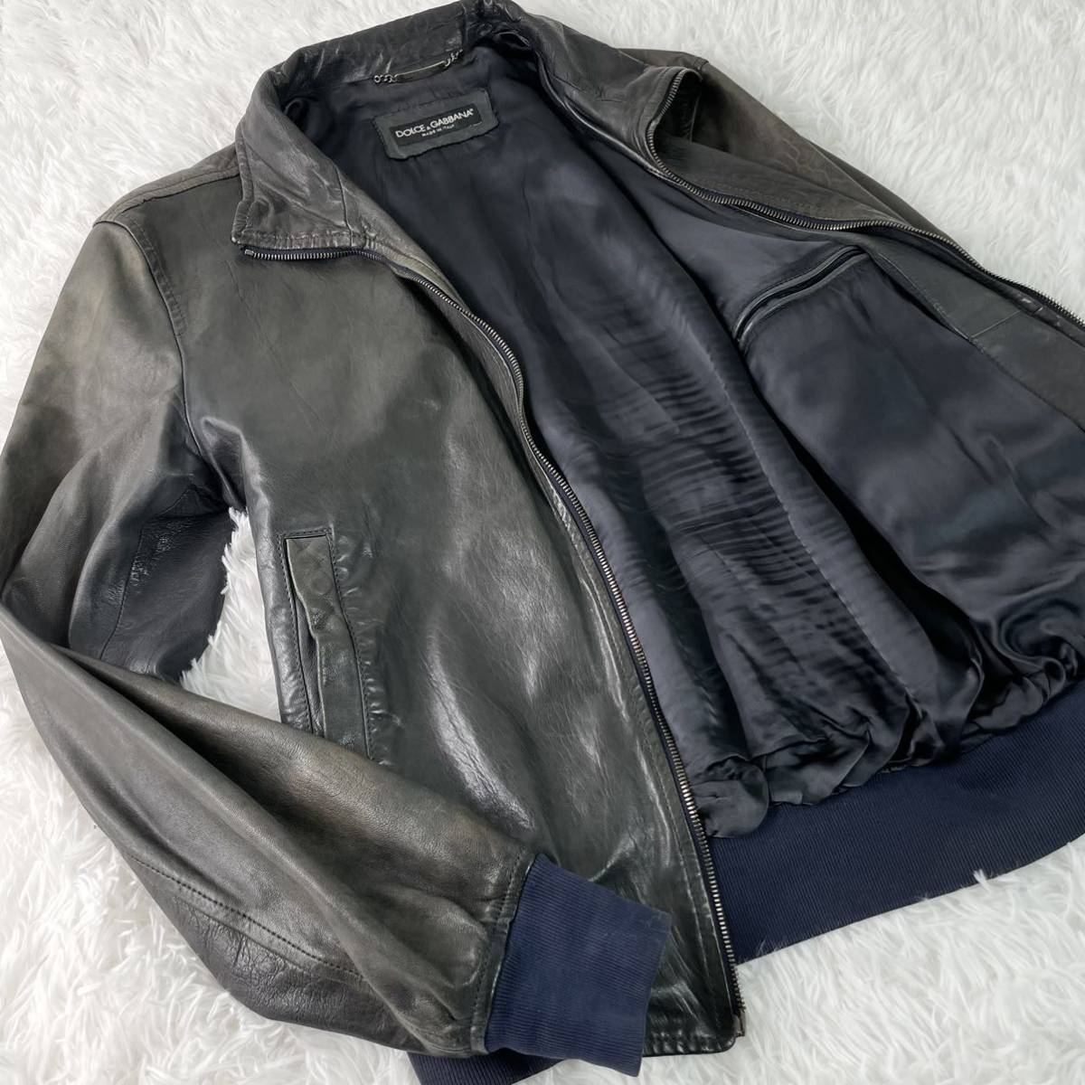 見事な創造力 RICK OWENS レザージャケット 定価22万 ITA38 USA4