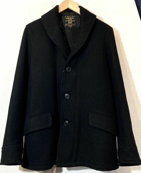 FIDELITY×B&Y UNITED ARROWS！ウールコート！ショールカラー！ユナイテッドアローズ別注！USA製！フィデリティ！定価36,000円！黒