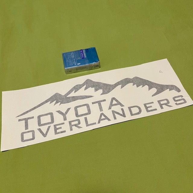 Toyota Overlanders серый вытащенный стикер Toyota over Ran da-z Land Cruiser Hilux Tacoma Tundra fj Cruiser rav4