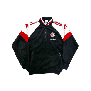 【送料無料】90s adidas Feyenoord Rotterdam フリースプルオーバー vintage 古着 オランダ フットボール フーリガン