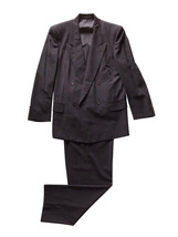 クラシックモード・中古★COMME CA DU MODE MEN/コムサデモード メン ダブルスーツ 3シーズン礼服/黒S_画像1