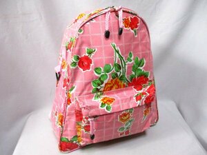 【O934】KITSCH KITCHEN/キッチュキッチン◇リュック　コーティング生地　PK 花柄　H42cm