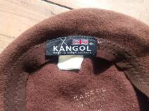 送料無料♪90's 英国製カンゴール KANGOL ウールベレー帽 PURE VIRGIN WOOL ブラウン 茶色 MADE IN GREAT BRITAIN 90年代古着USED vintage_画像4