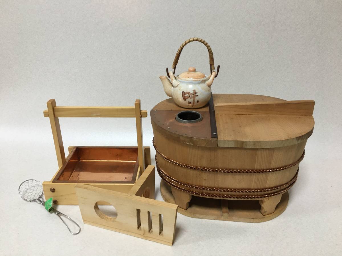 □新品□ 京都 中川木工芸 湯豆腐桶 さわら 亀一 湯豆腐の器に贅を