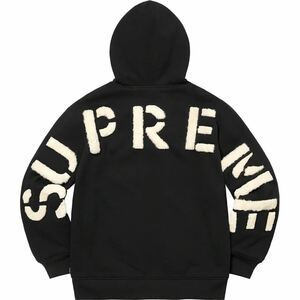 送料無料 M 黒 Supreme Faux Fur Lined Zip Up Hooded Sweatshirt Black シュプリーム フェイクファー ジップアップ パーカー ブラック