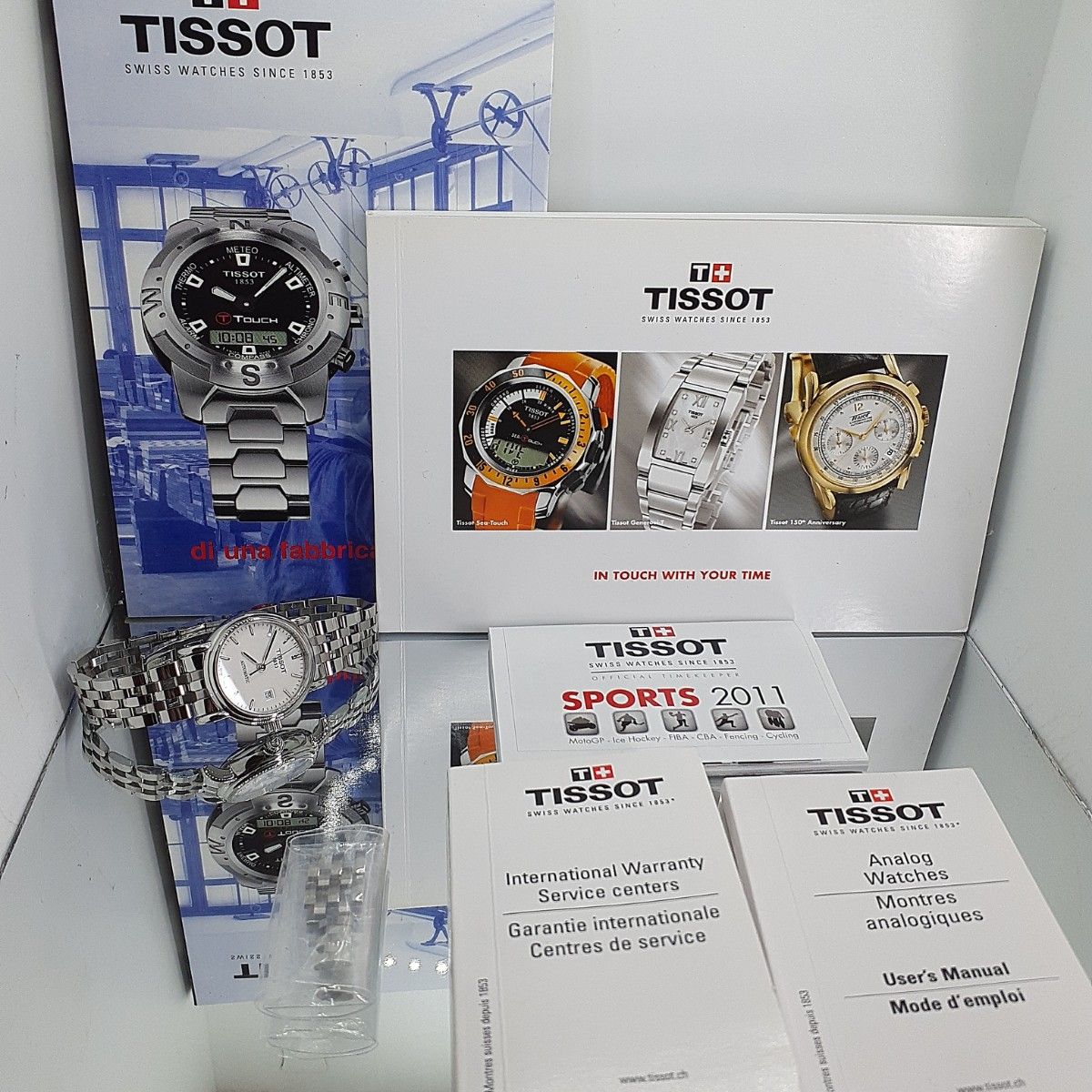 希少美品【稼働品】TISSOT ティソ ペアウォッチ スクエア ホワイト