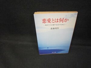 恋愛とは何か　遠藤周作　角川文庫　日焼け強/GDY