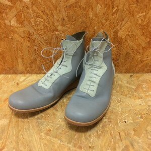  beautiful goods [ used ]takahiromi cocos nucifera ta The so Lois to race up boots light gray leather declared size S [jgg]