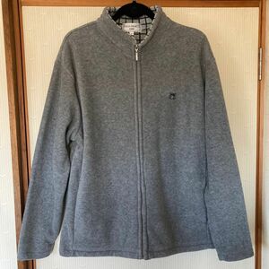 ●kansai yamamoto homme 山本寛斎　メンズ　フリース　ジャケット　 ジップアップ　ロゴ入り　グレー　チェック柄