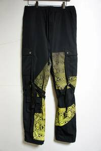 美品 正規 ROGIC ロジック GRADATION PYTHON NYLON BONTAGE PANTS ボンテージ パンツ トラック カーゴ イージー パイソン 黒S 本物1126M