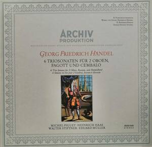 輸入LP盤 ミシェル・ピゲ/ハンリヒ・ハース/ヴァルター・シュティフトナー/エドゥアルト・ミューラー　 Handel 6つのトリオ・ソナタ