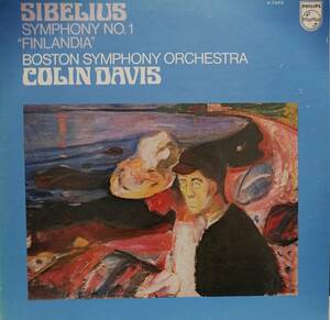 LP盤 コリン・デイヴィス/Boston Sym 　Sibelius 交響曲1番 Op39 & 交響詩「フィンランディア」Op26