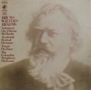 輸入LP盤 ブルーノ・ワルター/Columbia Sym 　Brahms「大学祝典序曲」&「悲劇的序曲」,Haydnの主題による変奏曲