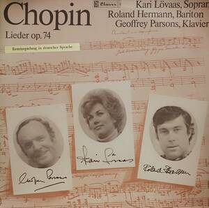 輸入LP盤 カリ・レヴァース＆ローランド・ヘルマン/ジョフリー・パーソンズ 　Chopin「歌曲集」OP74