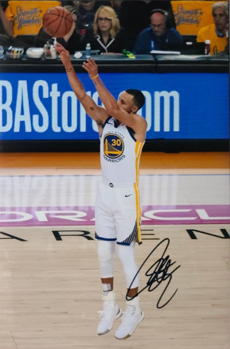 NBA ウォリアーズ ステフィン・カリー、トンプソン、プール直筆サイン