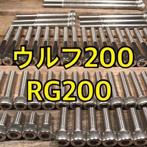 ステンレス製 ウルフ200・RG200 NH11A 左右エンジンカバーボルト 合計24本