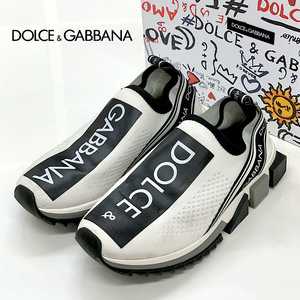 5414 Dolce & Gabbana sorrento Logo knitted sneakers white 