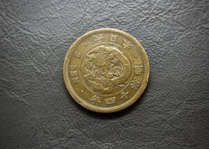 明治14年　竜2銭青銅貨 送料無料 （15253）古銭 骨董　アンティーク　日本 貨幣　菊の紋章 お宝