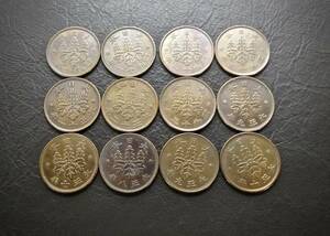 桐1銭青銅貨 送料無料 12枚まとめて（15312）年号は写真で　 古銭 骨董　アンティーク　日本 貨幣　菊の紋章 お宝