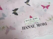 未使用品 HANAE MORI ハナエモリ ハンカチ 蝶 ピンク　irmri yg2563_画像2