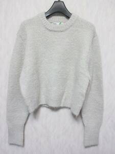 ZARA ザラ ニット セーター ショート丈 レディース M 28 グレー irmri kn411