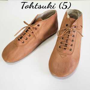  new goods *Tohtsukito- exist cow leather leather / race up shoes / is ikatto ( size 5#25.5~26.0cm rank ) Brown / tea color 