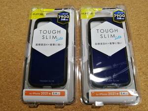 【2個】エレコム iPhone 13 mini 5.4inch TOUGH SLIM LITE ケース カバー タフスリムライト ネイビー　PM-A21ATSLNV 4549550222327