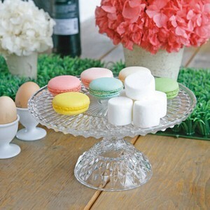 ★DULTON (ダルトン) 　グラスコンポート マカロン GLASS COMPOTE MACARON 直径30cm★ガラス製